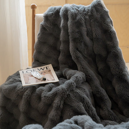 Toscana™ Rabbit Faux-Fur Blanket Throw
