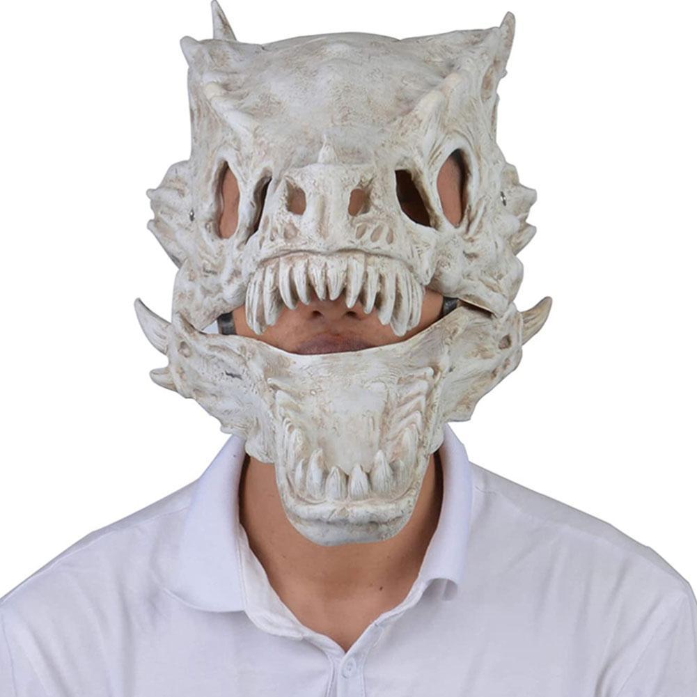 JurassicJaws™ Realistic Halloween Dinosaur Skull Mask with Movable Mouth